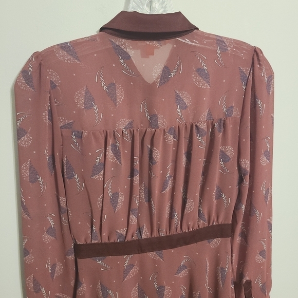 Modcloth | Women's Just My Typist Long Sleeve Sheer Shirtdress (Size XS) - Picture 13 of 16